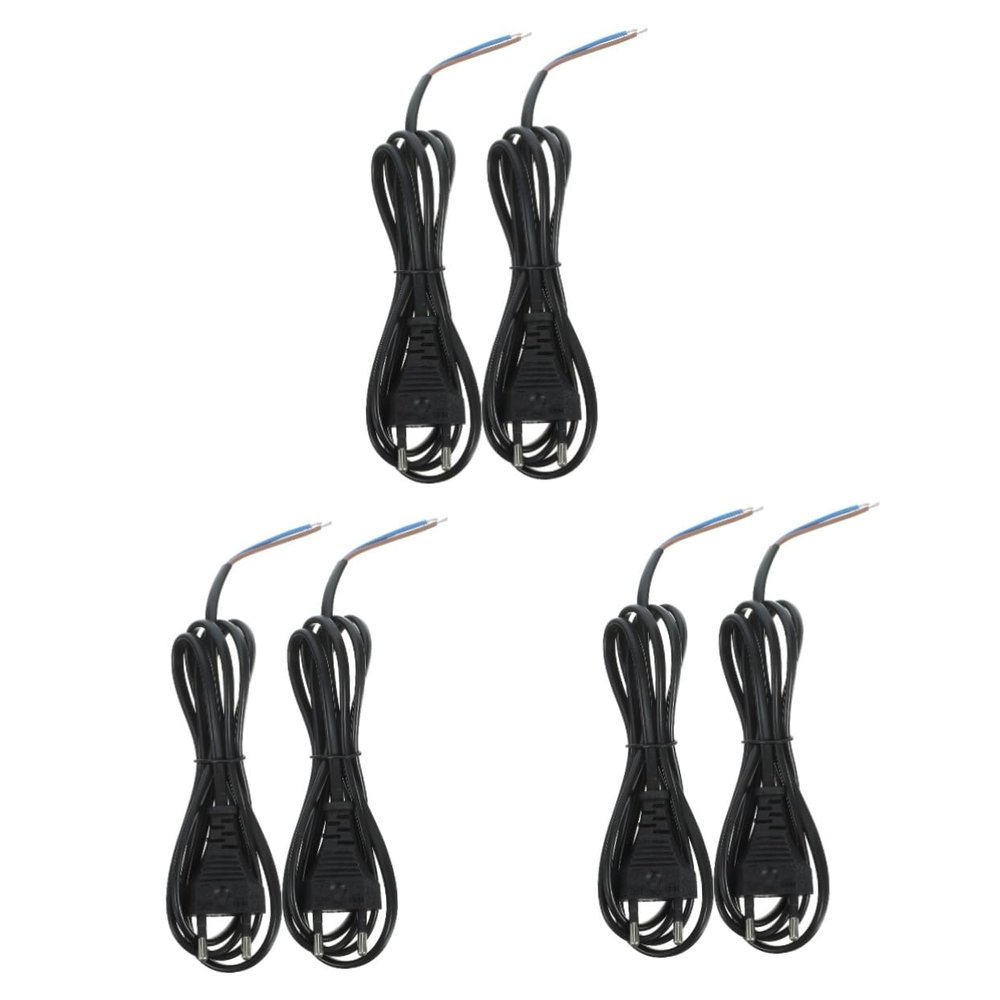 iplusmile 6-Piece Power Cables with 2-Pin Replacement Plugs