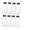 TOPBATHY 8-Piece Transparent Glass Milk and Juice Bottles view 1
