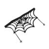 Black Felt Spiderweb Fireplace Mantel Scarf for Halloween Parties view 1