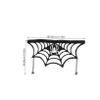 Black Felt Spiderweb Fireplace Mantel Scarf for Halloween Parties view 2