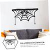 Black Felt Spiderweb Fireplace Mantel Scarf for Halloween Parties view 3