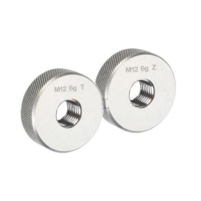 KLNCXC Thread Ring Gauge, M2–M30, GO/NO-GO, Metric, 6g, M8 x 1.25, 2-Piece