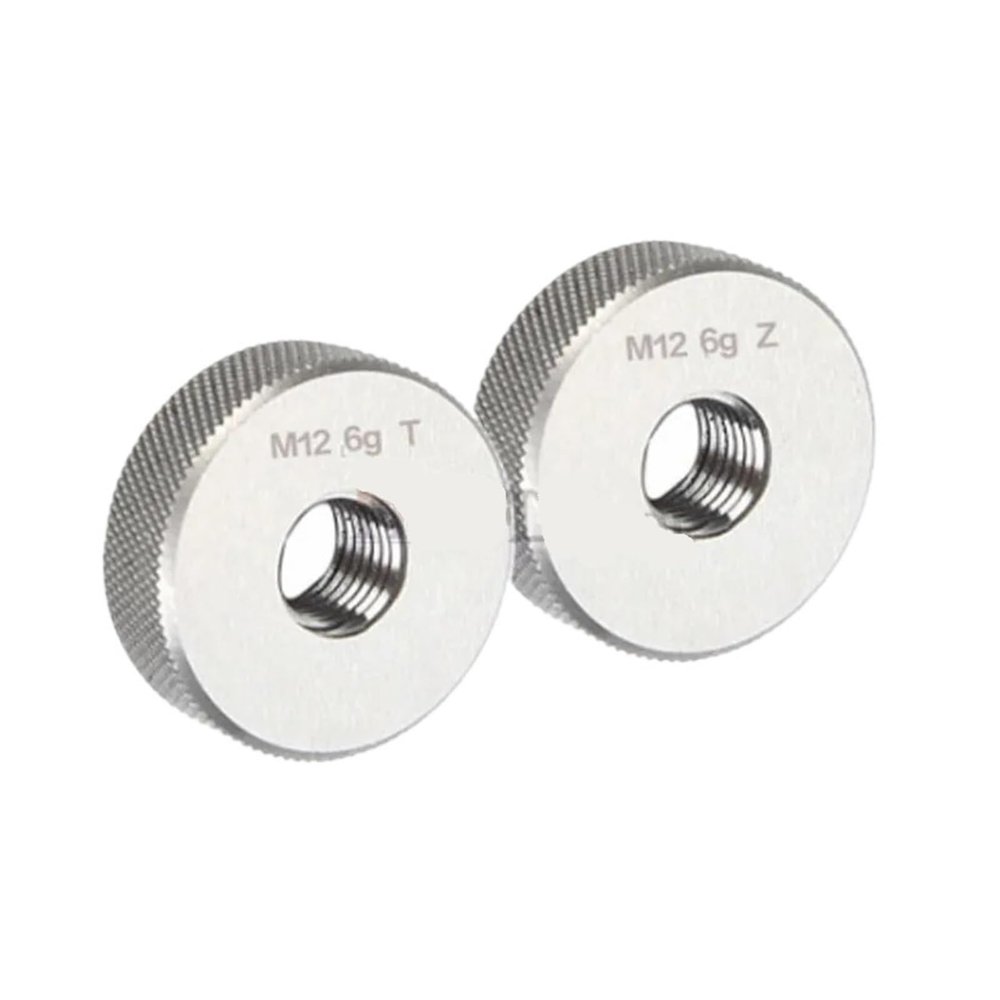 KLNCXC Thread Ring Gauge, M2–M30, GO/NO-GO, Metric, 6g, M8 x 1.25, 2-Piece