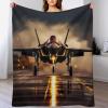 Fighter Plane Blanket, Warm Soft Flannel Throw, 100 x 130 cm view 1