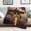 Fighter Plane Blanket, Warm Soft Flannel Throw, 100 x 130 cm view 2