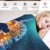 GGJJTT Animal Seahorse Flannel Throw Blanket, Digital Print, Soft Sofa Blanket for Children, Boys, and Adults, 150 x 200 cm view 3