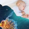 GGJJTT Animal Seahorse Flannel Throw Blanket, Digital Print, Soft Sofa Blanket for Children, Boys, and Adults, 150 x 200 cm view 4