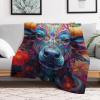 GGJJTT Buffalo Throw Blanket, Soft Flannel Sofa Blanket, 100 x 130 cm view 2