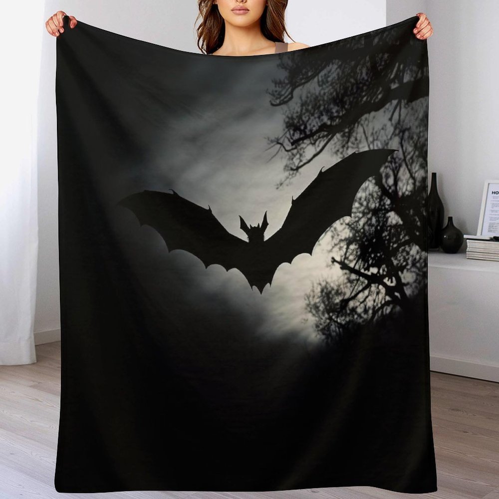 GGJJTT Bat Blanket, Soft Flannel Fleece Throw for Sofa, 180 x 200 cm