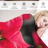 Flower Soft and Warm Fleece Blanket for Bed or Couch, 100 x 130 cm view 3