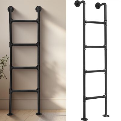 Wrought-Iron Fire Escape Ladder for Basement Windows, Wall-Mounted, Adjustable (280 cm)