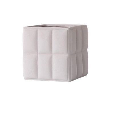 GLigeT Light Gray Square Terracotta Flower Pot for Indoor and Outdoor Use
