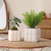 GLigeT Light Gray Square Terracotta Flower Pot for Indoor and Outdoor Use view 4