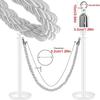 SAJMAKUWLA Crowd Control Rope, 4.5 m, Black Braided Queue Barrier Rope, 1 Pack view 2