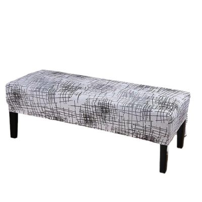 PPQIRU Ottoman Covers, 2 Pieces, Stretchable Removable Washable Covers for Ottomans and Benches, White