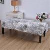 PPQIRU Ottoman Covers, 2 Pieces, Stretchable Removable Washable Covers for Ottomans and Benches, White view 2