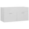 WSJHUHK Bathroom Vanity Cabinet, High-Gloss White, 90 x 38.5 x 46 cm, Engineered Wood view 2