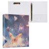 Lovely Corgi 3-Ring Binder, Butterfly and Starry Sky, 1.5 in, Round Display Binder view 3