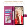SEHEYA Case for Samsung Galaxy A71 4G, Folding PU Leather Wallet Cover with Magnetic Closure, Card Slots and Rhinestone Carabiner, Rose Red view 2