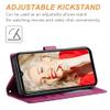 SEHEYA Case for Samsung Galaxy A71 4G, Folding PU Leather Wallet Cover with Magnetic Closure, Card Slots and Rhinestone Carabiner, Rose Red view 4