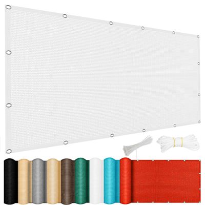 Rectangular Sun Shade Sail 270 x 270 cm, UV Protection, Breathable, White