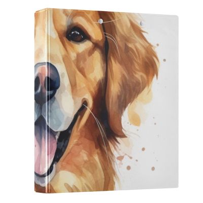 Golden Retriever 3-Ring Binder, 3.8 cm, Round, for 200 Documents