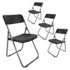 Spetebo Folding Garden Chairs, Black Rattan Design, Set of 4 view 1