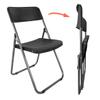 Spetebo Folding Garden Chairs, Black Rattan Design, Set of 4 view 4
