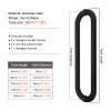 Stainless Steel Bar Handles for Glass and Wooden Sliding Doors, Matte Black, 60 cm (23 5/8 in.) view 3