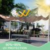 Retractable Wave Shade Sail 300 x 550 cm, Adjustable, Waterproof, UV-Resistant, Rust Red view 3