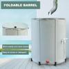 Collapsible Garden Rain Barrel with Stand and Water Tap, 200 L, Zipper Cover, Blue view 3