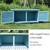 Outdoor Storage Bench with Waterproof Wooden Construction, Blue view 4