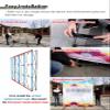 EXCLURA Pop-Up Display Stand, Foldable Fabric Backdrop Stand, Black, 2.3 m x 1.55 m view 3