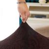 Upgraded Stretch Velvet Sofa Cover for 1-, 2-, and 3-Seaters, U- and L-Shaped Sofas with Chaise, Non-Slip Pet Furniture Protector (Brown, Loveseat, 2-Piece) view 4