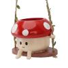 Hztyyier Mushroom Swing Face Resin Planter Pot view 1
