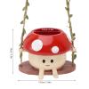Hztyyier Mushroom Swing Face Resin Planter Pot view 2