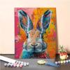 Bunny Paint by Numbers Kit for Adults, 80 x 110 cm, with 3 Brushes and Acrylic Paint view 2