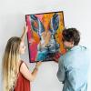Bunny Paint by Numbers Kit for Adults, 80 x 110 cm, with 3 Brushes and Acrylic Paint view 3