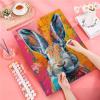 Bunny Paint by Numbers Kit for Adults, 80 x 110 cm, with 3 Brushes and Acrylic Paint view 4