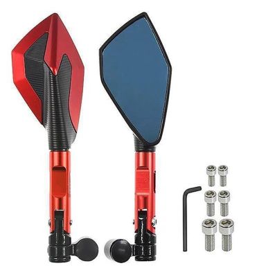 SYMWBD Motorcycle Side Mirrors for Benelli RKS125/TNT Series, Red A