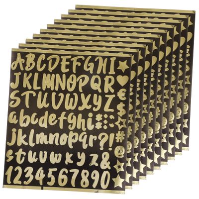 HOMSFOU Reflective Removable Mailbox Number Stickers, 10 Sheets, Residue-Free, Self-Adhesive, for Outdoor Use
