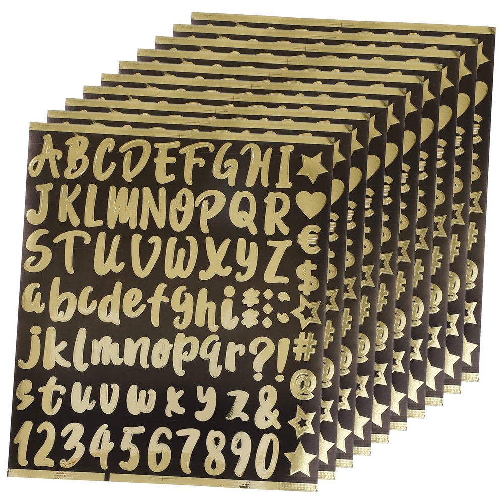 HOMSFOU Reflective Removable Mailbox Number Stickers, 10 Sheets, Residue-Free, Self-Adhesive, for Outdoor Use