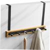CIYODO 1-Pc Creative Door Hook, No-Drill Clothes Hook, Black view 4