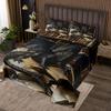 Loussiesd Dragon Bedspread 220 x 240 cm, Quilted Throw for Children, Girls and Boys, Black/Brown view 1