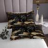 Loussiesd Dragon Bedspread 220 x 240 cm, Quilted Throw for Children, Girls and Boys, Black/Brown view 4