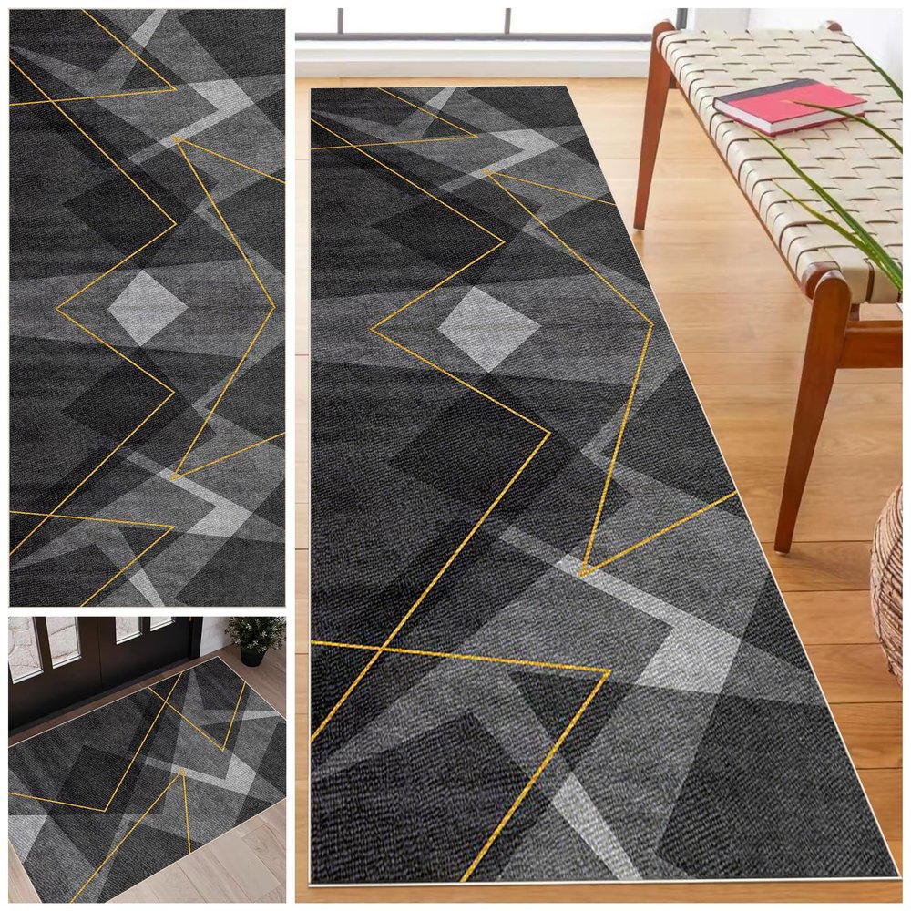 Non-Slip Machine-Washable Long Runner Rug, 100 x 250 cm