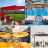 XRQBYUX Replacement Cover for Cantilever Umbrella (23.50 M), 6/8-Rib Polyester Patio Umbrella Canopy, Orange, 270 cm/8.8 ft view 4