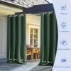Waterproof Outdoor Curtain with Top and Bottom Grommets, 68 x 100 in, Army Green view 2