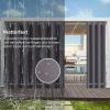 Waterproof Outdoor Curtain with Top and Bottom Grommets, 68 x 100 in, Army Green view 3