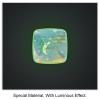 4 Crystal Glass Cabinet Knobs, Square, Glow-in-the-Dark view 2